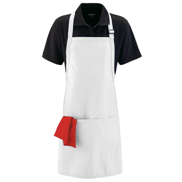 Augusta Sportswear Full Width Apron With Pockets (5965), Color 'White'