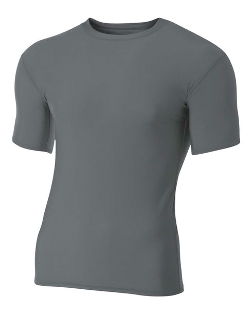 A4 Short Sleeve Compression Crew (N3130), Color 'Graphite'