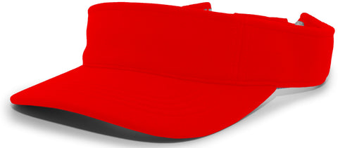 Pacific Headwear M2 Performance Hook-And-Loop Visor (598V), Color 'Red'