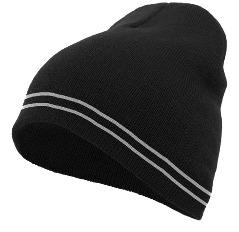 Pacific Headwear Basic Knit Beanie (601K), Color 'BlackWhite'