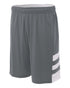A4 10" Reversible Speedway Short (N5334), Color 'Graphite/White'