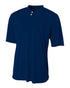 A4 Youth Tek 2-Button Henley (NB3143), Color 'Navy'