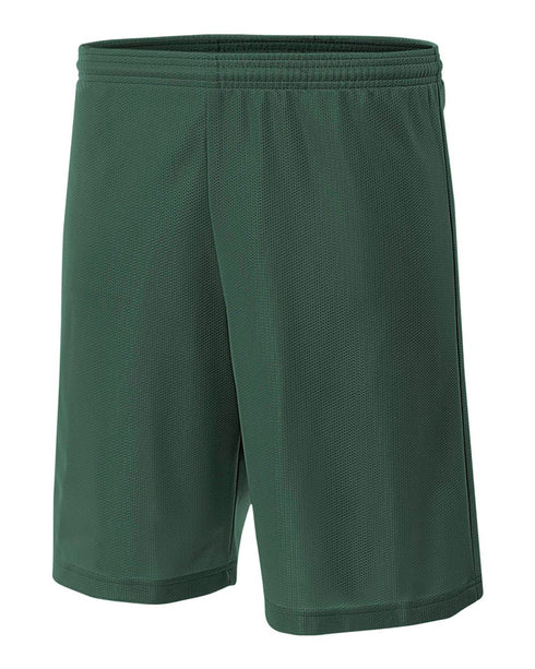 A4 Youth 6" Lined Micromesh Shorts (NB5184), Color 'Forest'