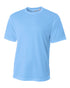 A4 Men's Short Sleeve Crew Birds Eye Mesh Tee (N3252), Color 'Light Blue'