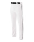 A4 Youth Pro Style Open Bottom Baggy Cut Baseball Pant (NB6162), Color 'White/Black'