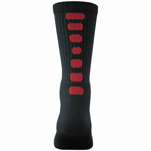 Augusta Sportswear Color Block Crew Sock (6091), Color 'Black/Red'