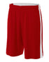 A4 Reversible Moisture Management 10" Short (N5284), Color 'Scarlet/White'