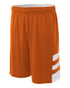 A4 10" Reversible Speedway Short (N5334), Color 'Orange/White'