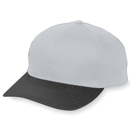 Augusta Sportswear Six-Panel Cotton Twill Low-Profile Cap (6204), Color 'Silver Grey/Black'