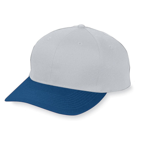 Augusta Sportswear Six-Panel Cotton Twill Low-Profile Cap (6204), Color 'Silver Grey/Navy'