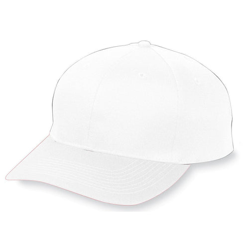 Augusta Sportswear Youth Six-Panel Cotton Twill Low-Profile Cap (6206), Color 'White'