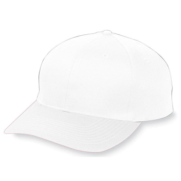 Augusta Sportswear Youth Six-Panel Cotton Twill Low-Profile Cap (6206), Color 'White'