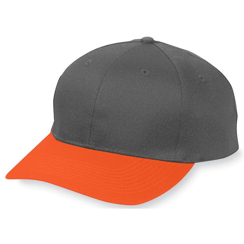 Augusta Sportswear Youth Six-Panel Cotton Twill Low-Profile Cap (6206), Color 'Black/Orange'