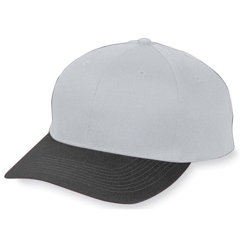 Augusta Sportswear Youth Six-Panel Cotton Twill Low-Profile Cap (6206), Color 'Silver Grey/Black'