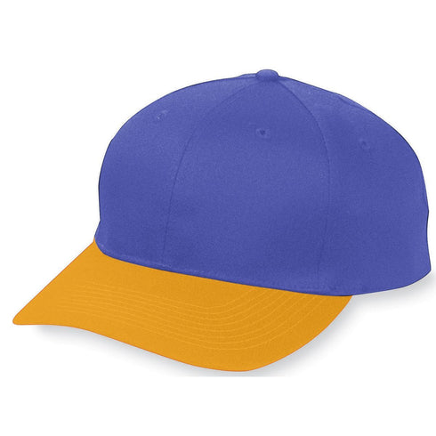 Augusta Sportswear Youth Six-Panel Cotton Twill Low-Profile Cap (6206), Color 'Purple/Gold'