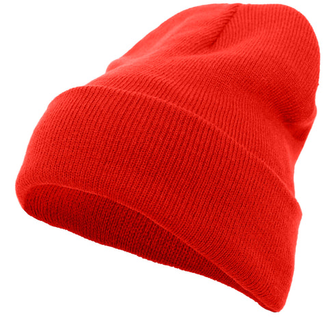 Pacific Headwear Knit Fold Over Beanie (621K), Color 'Red'