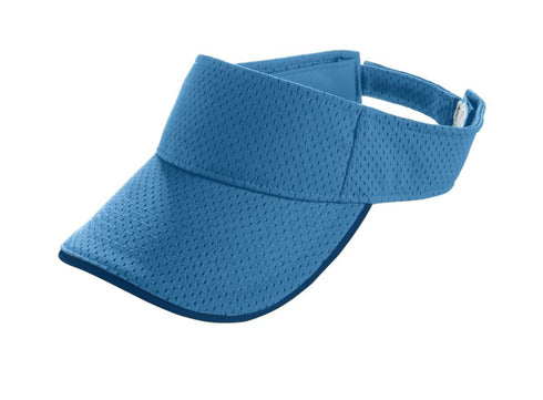 Augusta Sportswear Youth Athletic Mesh Two-Color Visor (6224), Color 'Columbia Blue/Navy'
