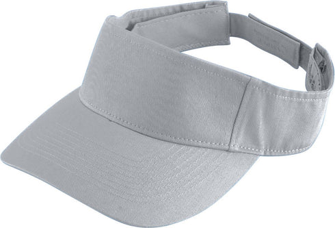 Augusta Sportswear Sport Twill Visor (6225), Color 'Silver Grey'
