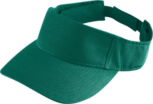 Augusta Sportswear Sport Twill Visor (6225), Color 'Dark Green'