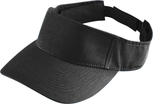 Augusta Sportswear Sport Twill Visor (6225), Color 'Black'
