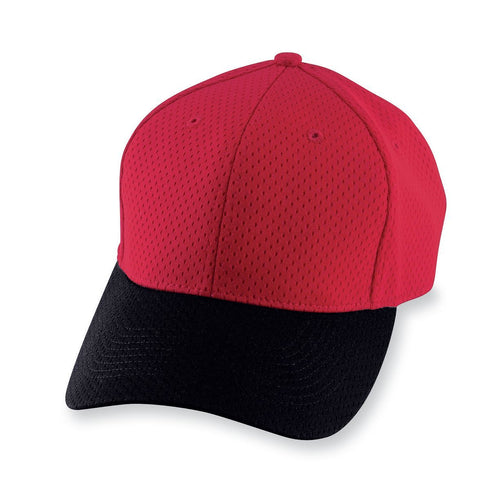Augusta Sportswear Athletic Mesh Cap (6235), Color 'Red/Black'