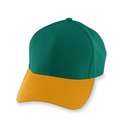 Augusta Sportswear Athletic Mesh Cap (6235), Color 'Dark Green/Gold'