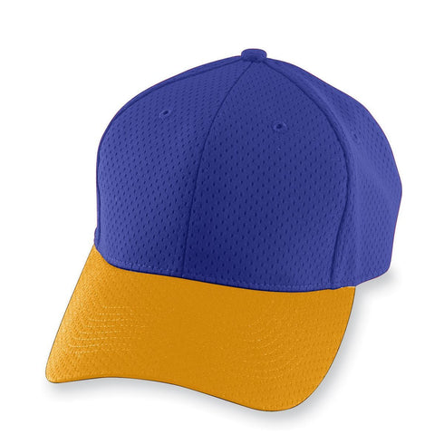 Augusta Sportswear Athletic Mesh Cap (6235), Color 'Purple/Gold'