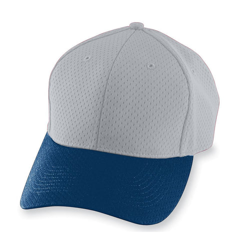 Augusta Sportswear Athletic Mesh Cap (6235), Color 'Silver Grey/Navy'