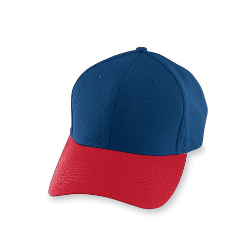 Augusta Sportswear Youth Athletic Mesh Cap (6236), Color 'Navy/Red'