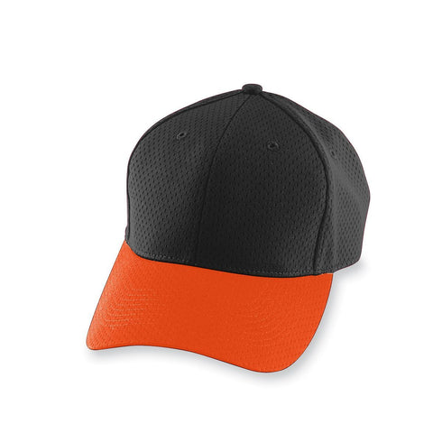 Augusta Sportswear Youth Athletic Mesh Cap (6236), Color 'Black/Orange'