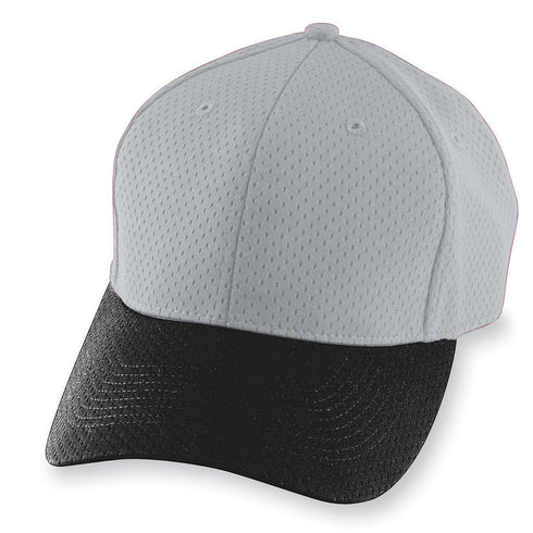 Augusta Sportswear Youth Athletic Mesh Cap (6236), Color 'Silver Grey/Black'
