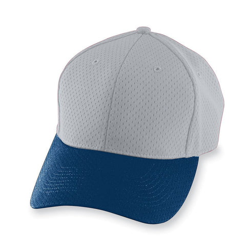 Augusta Sportswear Youth Athletic Mesh Cap (6236), Color 'Silver Grey/Navy'