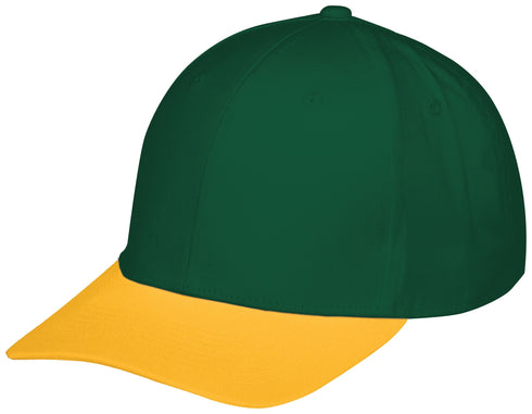 Augusta Sportswear Youth Rally Cotton Twill Cap (6252), Color 'Dark Green/Gold'