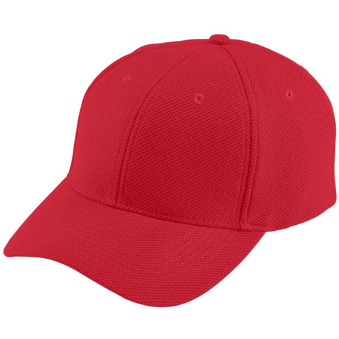 Augusta Sportswear Adjustable Wicking Mesh Cap (6265), Color 'Red'