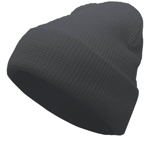 Pacific Headwear Waffle Knit Cuff Beanie (627K), Color 'Graphite'