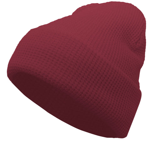 Pacific Headwear Waffle Knit Cuff Beanie (627K), Color 'Bordeaux'