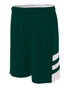 A4 8" Reversible Speedway Short (NB5334), Color 'Forest/White'