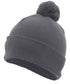 Pacific Headwear Knit Fold Over Pom-Pom Beanie (641K), Color 'Graphite'