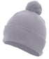 Pacific Headwear Knit Fold Over Pom-Pom Beanie (641K), Color 'Silver'