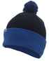 Pacific Headwear Knit Fold Over Pom-Pom Beanie (641K), Color 'BlackRoyal'