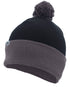 Pacific Headwear Knit Fold Over Pom-Pom Beanie (641K), Color 'BlackGraphite'