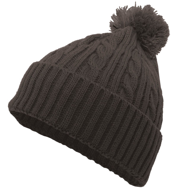 Pacific Headwear Cable Knit Pom-Pom Beanie