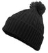 Pacific Headwear Cable Knit Pom-Pom Beanie (643K), Color 'Black'