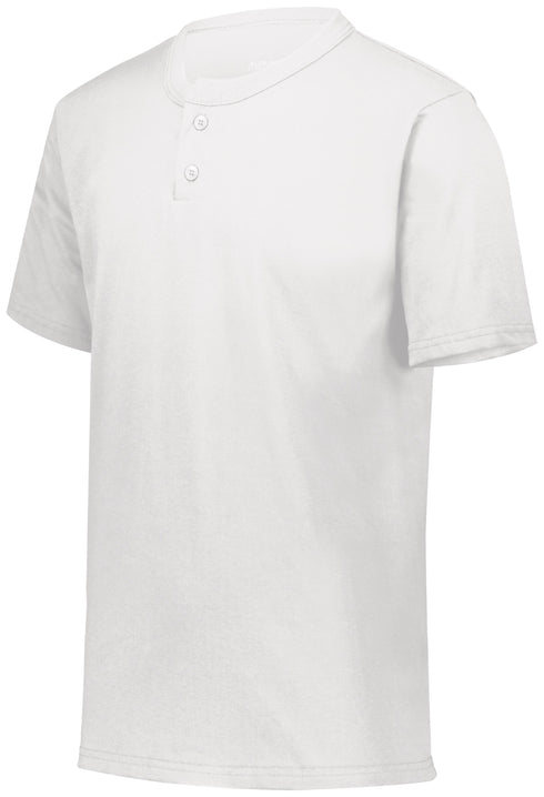 Augusta Sportswear Youth 2-Button Baseball Jersey (644-C), Color 'White'