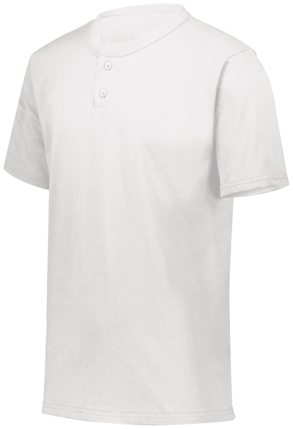 Augusta Sportswear Youth 2-Button Baseball Jersey (644-C), Color 'White'