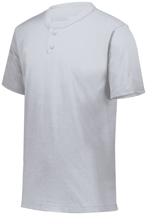 Augusta Sportswear Youth 2-Button Baseball Jersey (644-C), Color 'Ash'