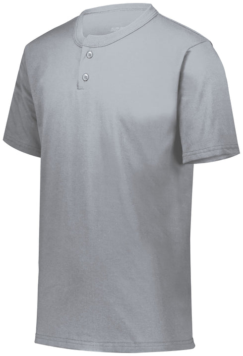 Augusta Sportswear Youth 2-Button Baseball Jersey (644-C), Color 'Athletic Heather'