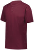 Augusta Sportswear Youth 2-Button Baseball Jersey (644-C), Color 'Maroon'