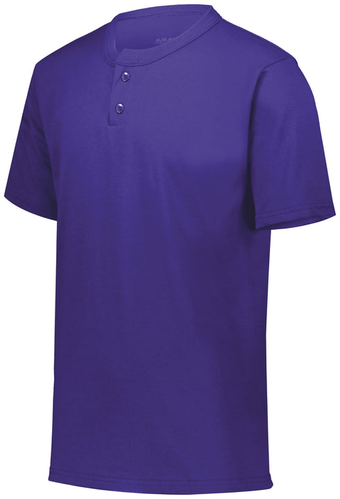 Augusta Sportswear Youth 2-Button Baseball Jersey (644-C), Color 'Purple'
