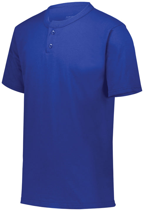 Augusta Sportswear Youth 2-Button Baseball Jersey (644-C), Color 'Royal'